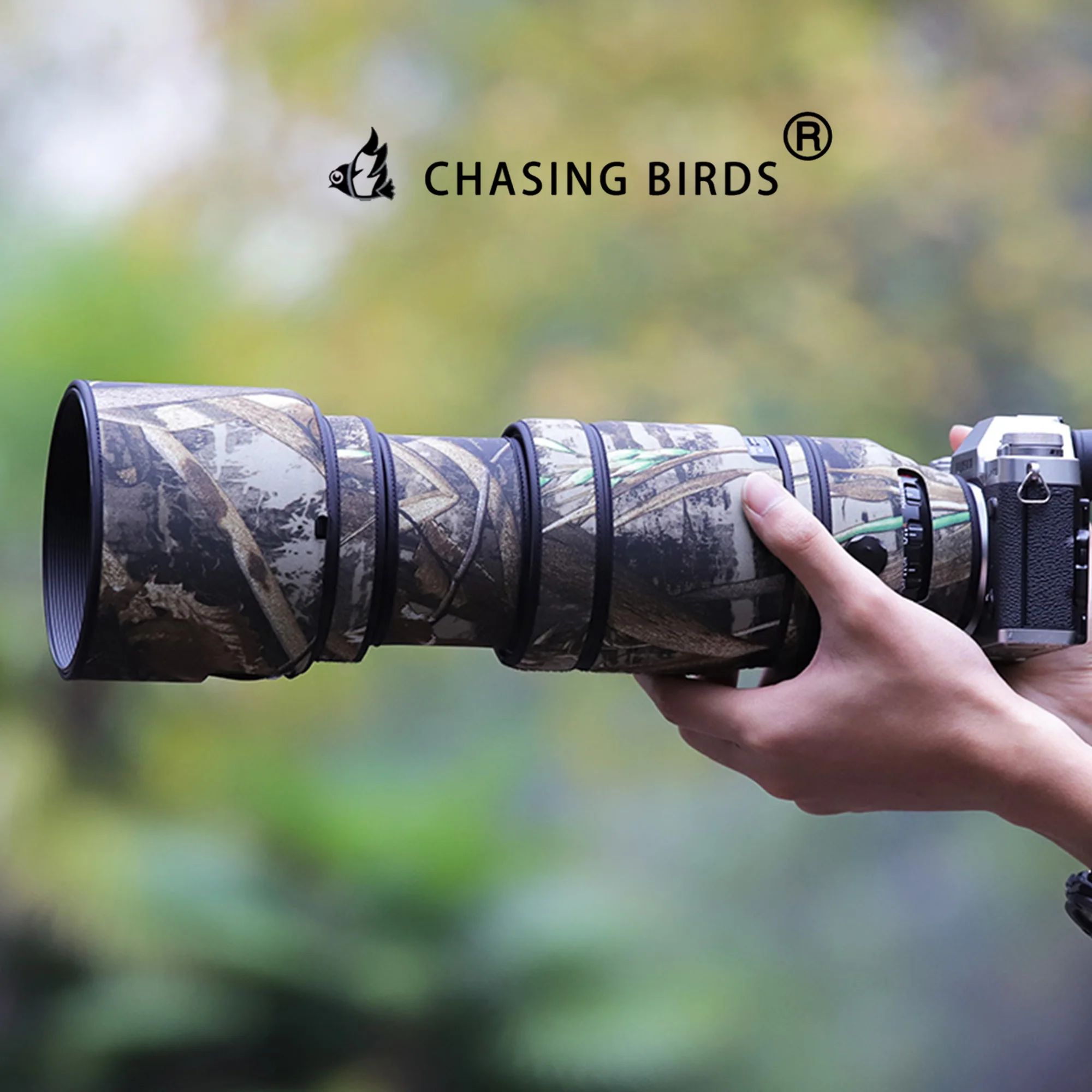 CHASING BIRDS Lens Camouflage Coat for Fujifilm XF 100-400mm F4.5-5.6 R LM OIS WR Waterproof and Rainproof Lens Protective Cover