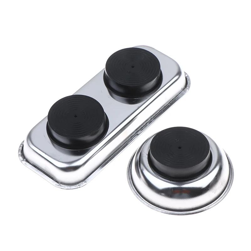 Magnetic Bowl Tray 4 Inch 6 Inch Rectangular Circular for Parts Nuts Bolts Screws Holding Support in Garage Offi