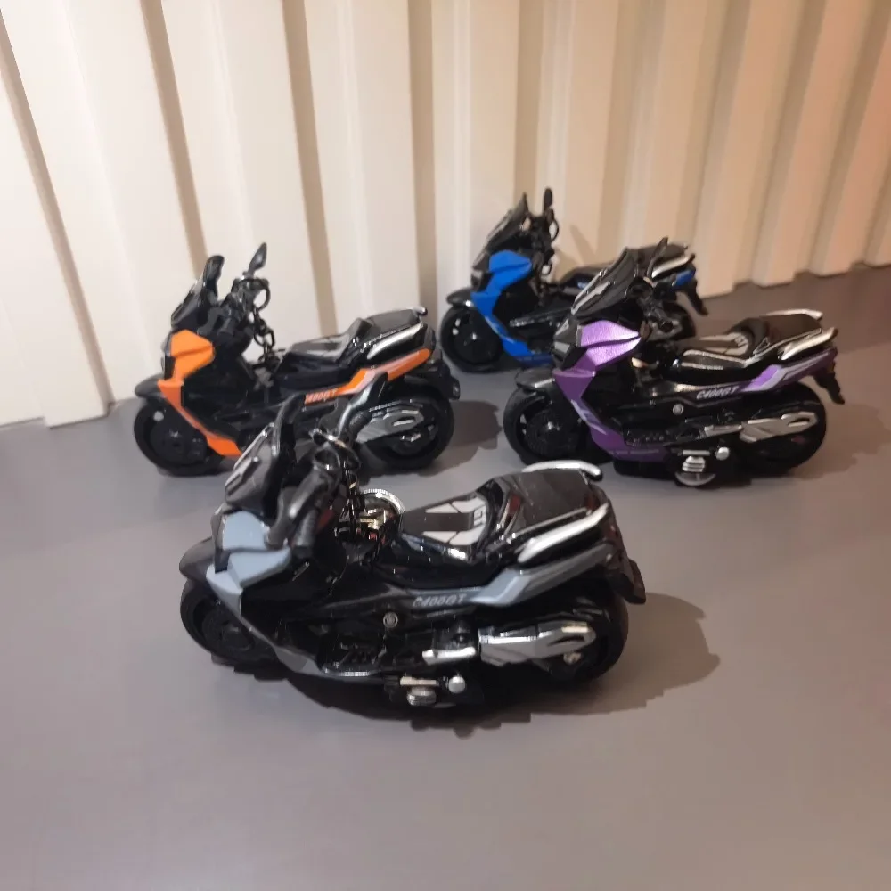 Scooter Motorcycle Key Chain Kid Gift Cooking Game Push Forward/Backward Van Lorry Model Mini Inertia Car Kitchen Role Play Gift