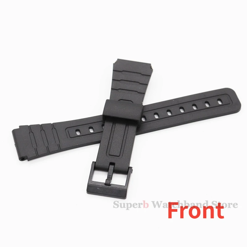 18 20mm Silicone Rubber Strap for Casio W800H A158/168 AE1200/1300 Watchband for SGW400 F91W/84 F105/108 Sport Diving Resin Belt