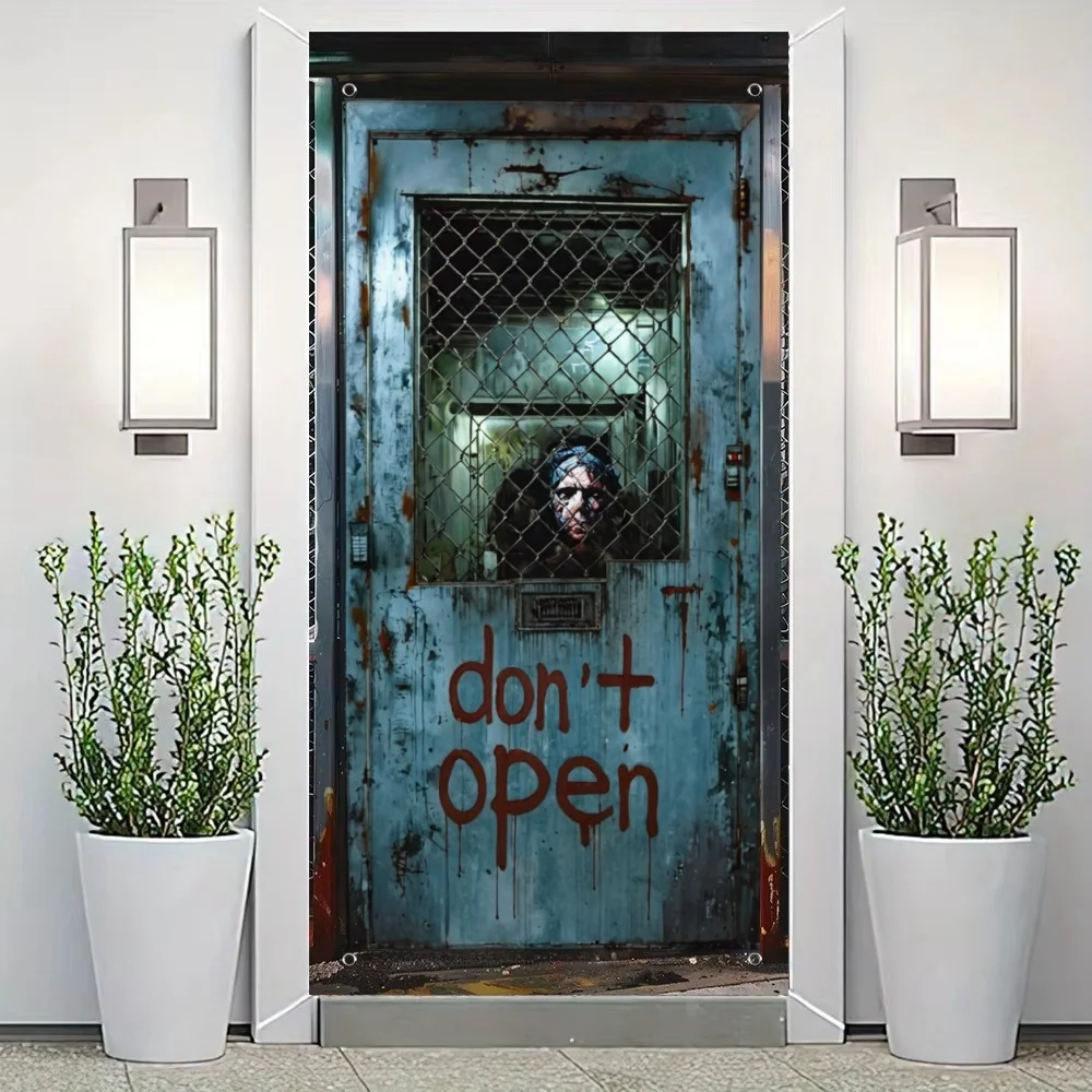 مضحك سانتا غطاء الباب 2025 عيد الميلاد الديكور في الهواء الطلق الشرفة لوازم الديكور خلفية راية هالوين الديكورات 2026 جديد #5