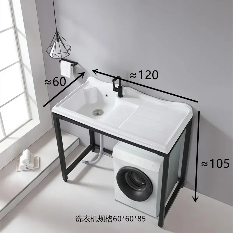High temperature ceramic washing machine countertop bracket integrated cabinet combination significant other laundry basin balco
