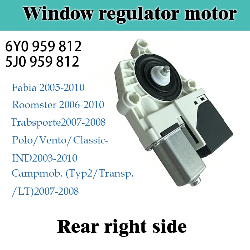 100% Nieuwe Raamheffermotor voor Skoda Fabia Roomster VW T5 T6 Polo 9N OEM 6Y2959802 6Y0959811 6Y2959801 6Y0959812 5J0959812