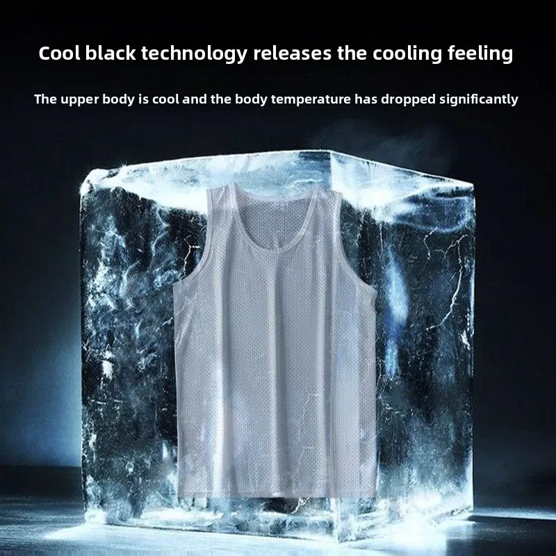 

Мужской летний жилет из ледяного шелка Me Svel, однотонный повседневный круглый жилет Ne, модный молодежный модный городской жилет, Thiened Doubl...