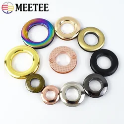 Meetee-ワッシャー付き金属製ネジバックアイレット、グロメットリング、バッグ、衣類靴、革製クラフトアクセサリー用の金属製バックル、4個、10個