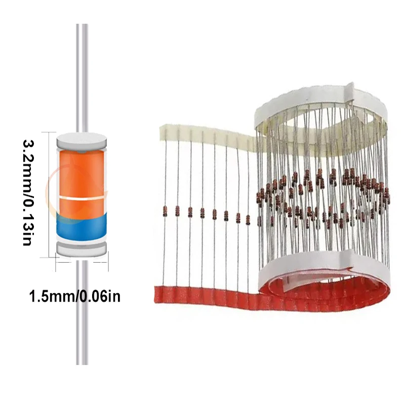 100Pcs/Lot 1/2W 2V-…