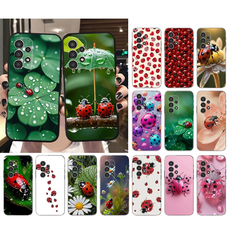 

Phone Case For Samsung A17 A55 A16 A56 A35 A15 A53 A54 A33 A34 A25 A05S A52 A52S A07 A26 A06 ladybug