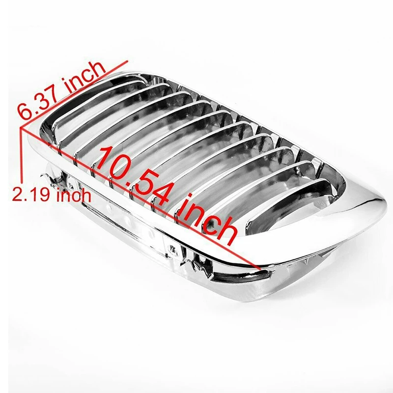 

1 Pair Front Kidney Grill Grille Chrome For -BMW E46 325Ci 330Ci 3 Series Coupe 2DR 1999-2002-AS55