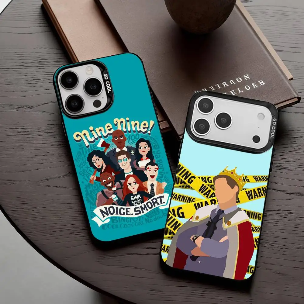 

B-Brooklyn N-Nine 99 Phone Case For iPhone17,16,15,14,13,12,11 Plus,Pro Max Candy Silver Plated Inside Cover