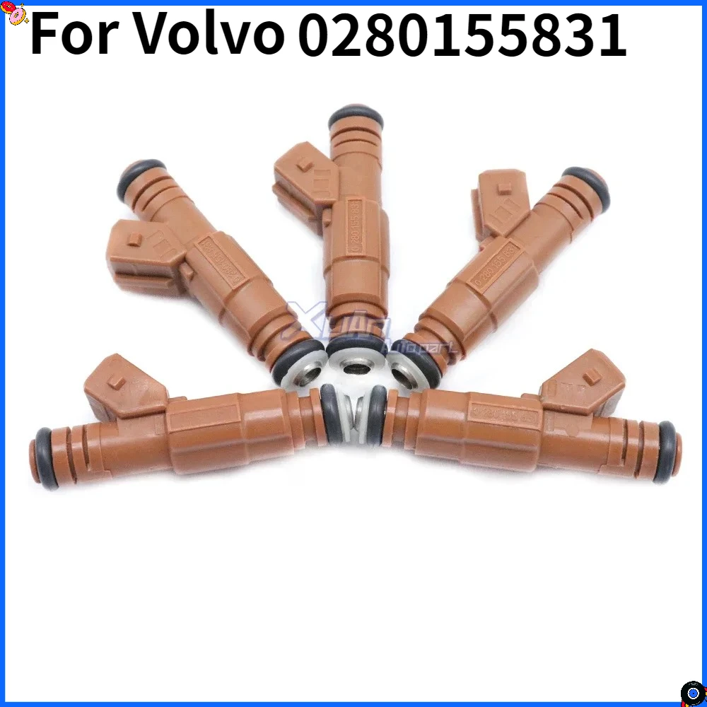 Kraftstoffeinspritzdüse 0280155831 5 Stück für Volvo V70 S70 C70 S80 XC70 XC90 2.0L 2.5L 2.4L 2.9L 2.8L 1998-2009
