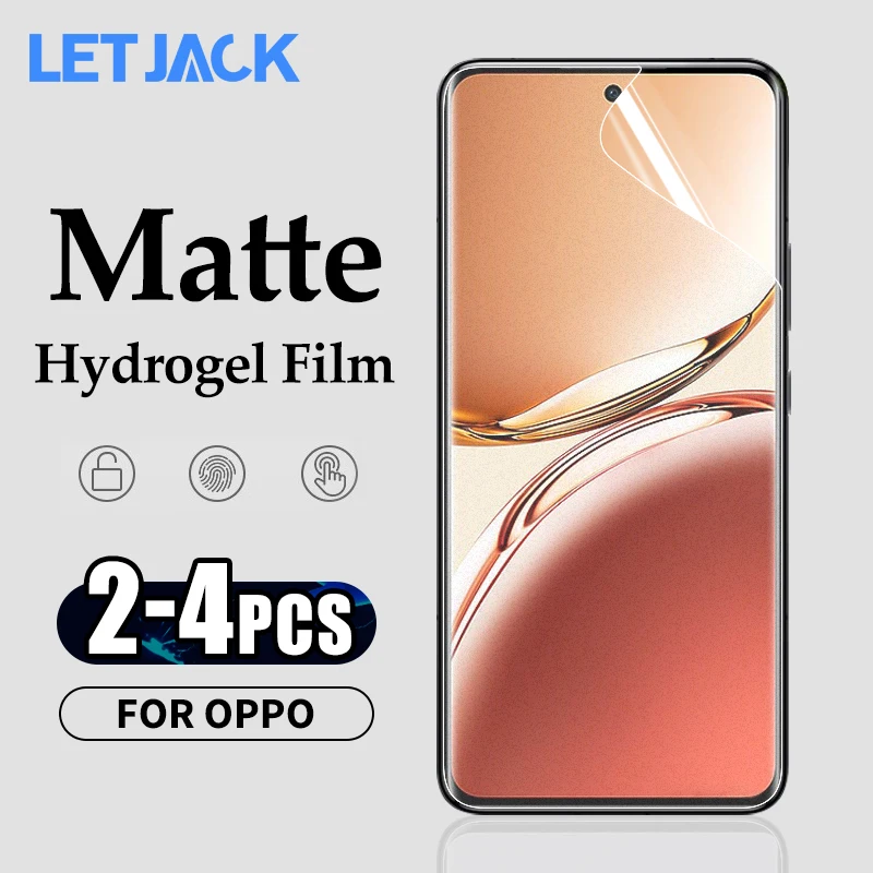 

Изогнутая матовая Гидрогелевая пленка для Oppo A3 A2 A1 Pro, защитная пленка для экрана Oppo Reno 11F, 11, 10, 9, 8 Pro Plus, 8T, зеркальная, не стекло, 2-4 шт.
