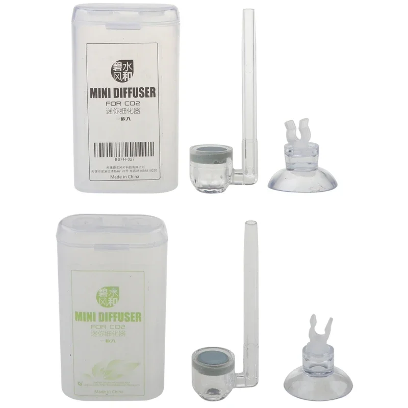 

Acrylic CO2 Diffuser Transparent Atomizer Nano Size Planted Tank Easy to Use Keeps Aquarium Plants Healthy