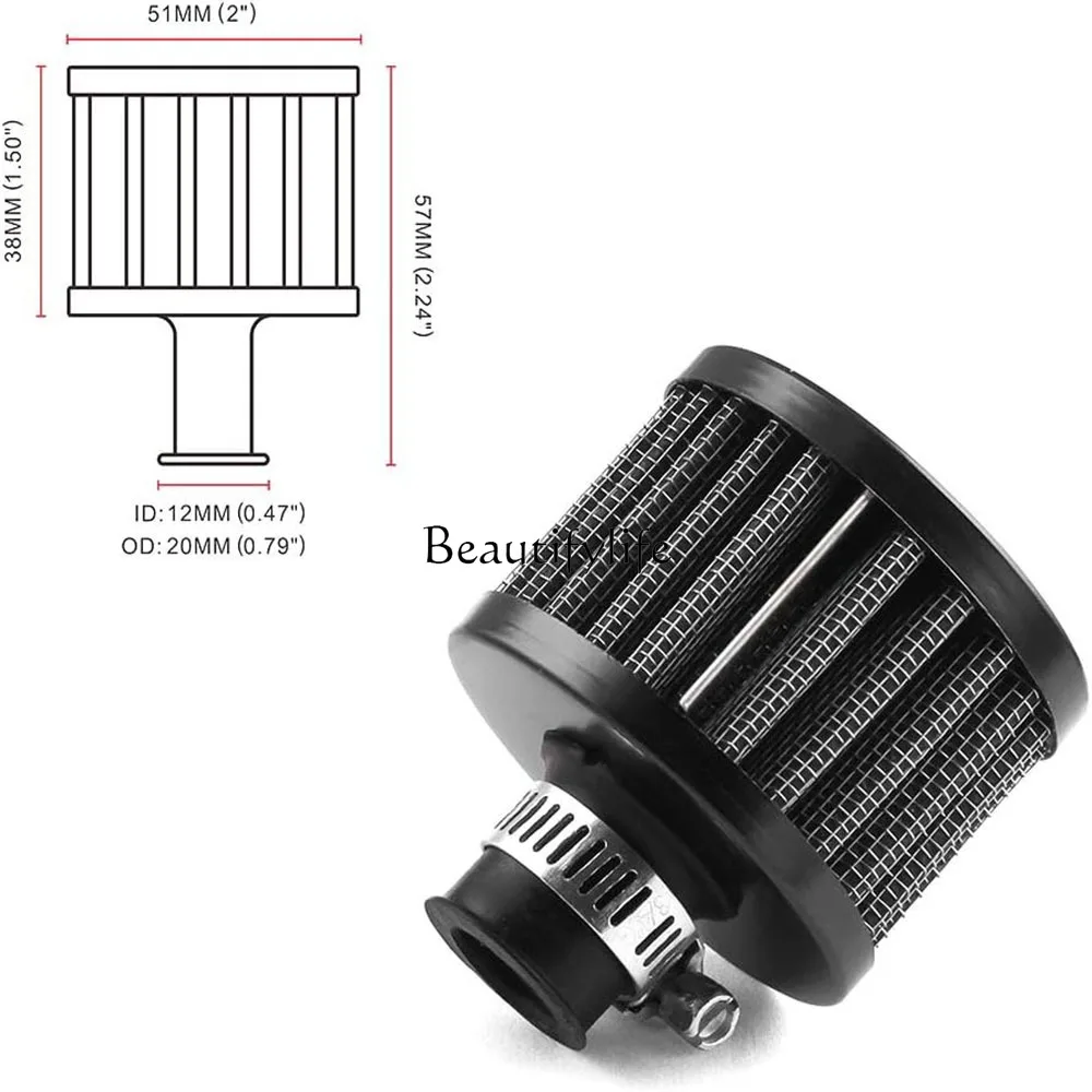 

jj4 Cross-border car modification Three-hole oil breathable pot with air filter