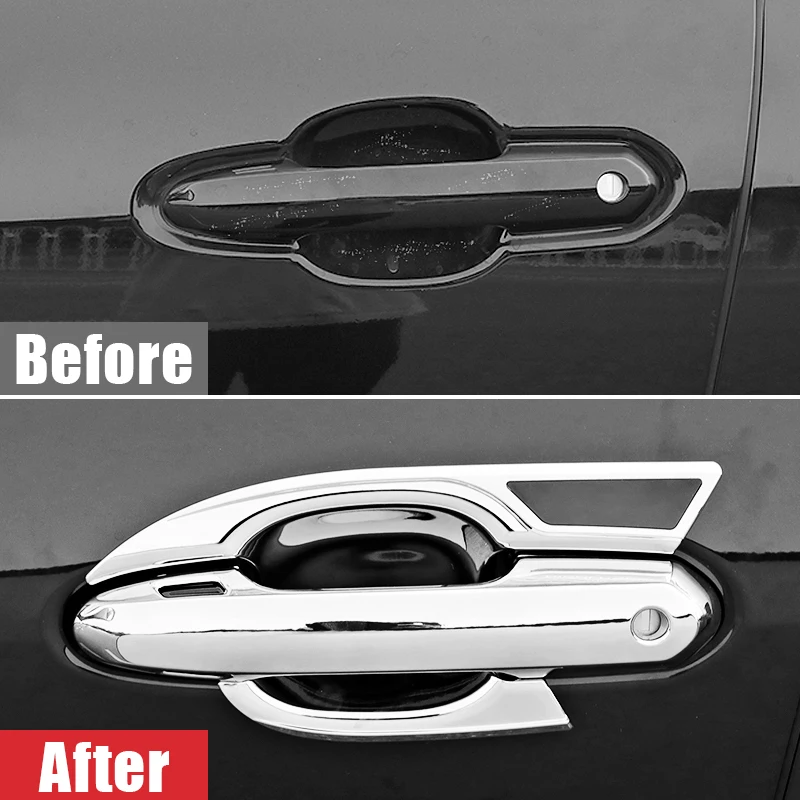 Car Accessories For Toyota Highlander XU70 Kluger 2020-2022 2023 Hybrid ABS Car Door Handle Bowl Cover Trim Protection Stickers