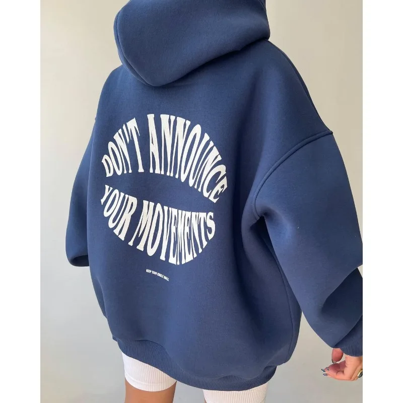 

Letter Print Hoodie Women Autumn Winter Sweatshirt Long Sleeve Streetwear Harajuku Hip Hop Hooded Pullover Tops Casual Loose New