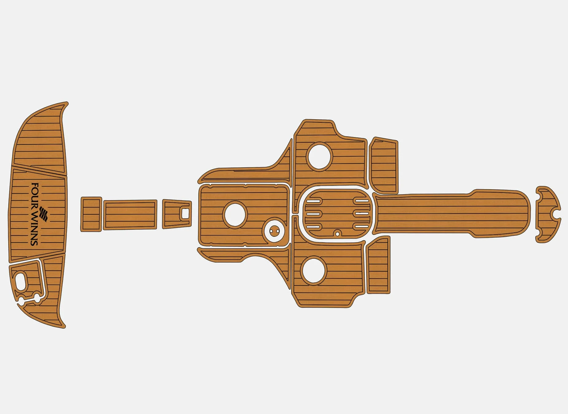 

Нескользящий коврик из морского искусственного тикового EVA — самоклеящаяся подкладка Four Winns H240 2010-2012 гг., 1/4 дюйма (6 мм), палуба лодки для кокпита и палубы