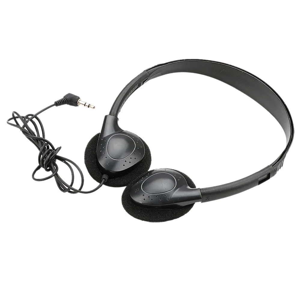 

Black Wired Headset For Pc Gaming 3.5Mm Jack Lightweight Plastic High Sound Quality Stereo Over Ear Headphones For Home Studio