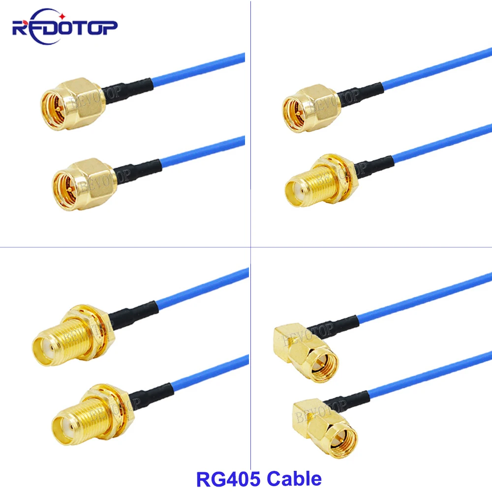 

1Pcs RG-405 SMA Male to SMA Male/SMA Female Connector Semi-Flexible 086 RG405 50ohm RF Coaxial Cable High Frequency Test Cable