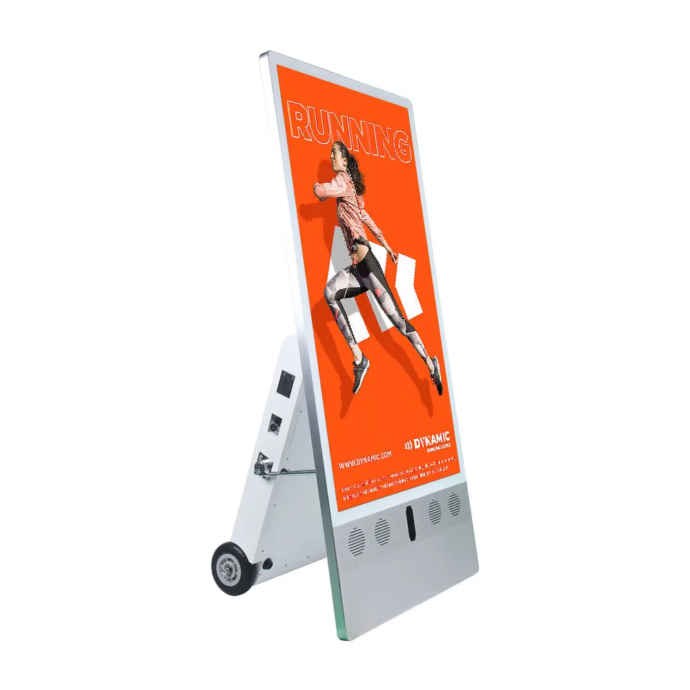 VETO 55 Inch Portable Poster Waterproof LCD Advertising Outdoor Display Foldable Floor Standing Digital Retail Store Wayfinding