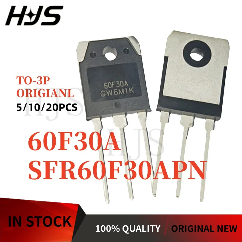 5/10/20PCS Original 60F30A 60F30 SFR60F30APN SFR60F30 TO-3P 300V 60A Fast Recovery Diode Brand New In Stock