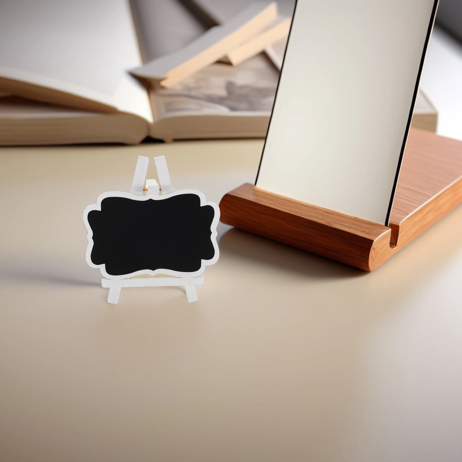 

15pcs Mini Wooden Chalkboard Trestle Sturdy Blackboard For Home Wedding Party Decoration Reusable Easy Writing Erasing Black