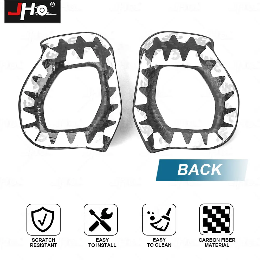 JHO Gear Shift Knob Head Handle Real Carbon Fiber Hand-stitching Wrap Cover For Ford Bronco 2022 2023 2024 Car Accessories