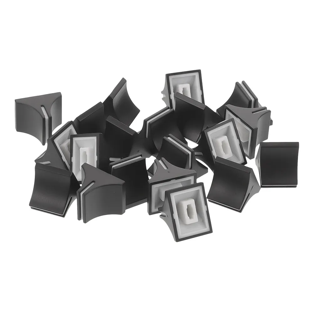 30Pcs Fader Caps Mixer Slider Knobs Straight Slide Potentiometer Caps Compact Minimalist Design Audio Dj Equipment Accessories