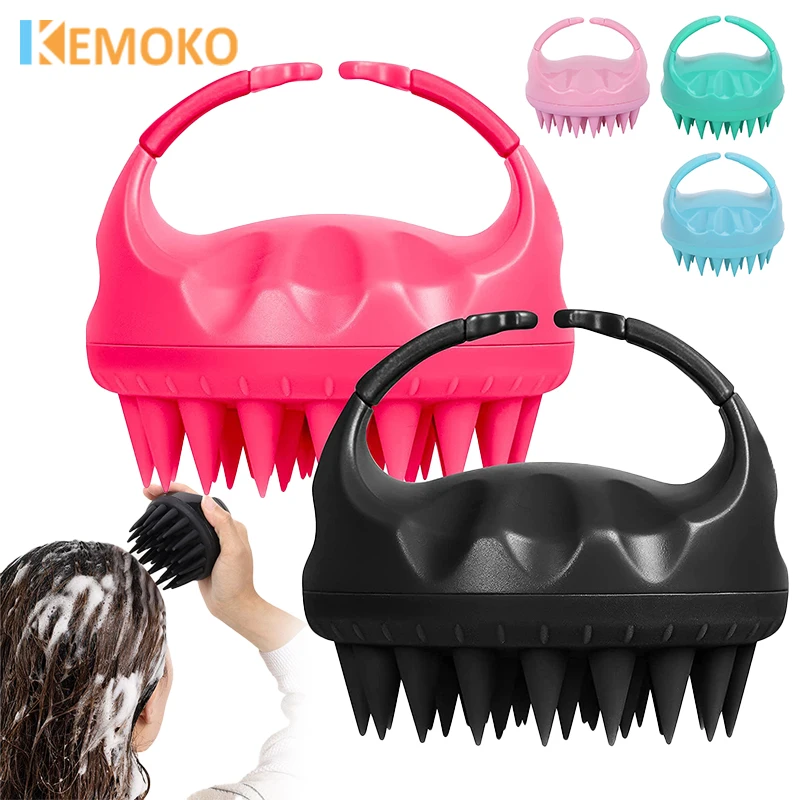 

Hair Scalp Massager Shampoo Brush Silicone Shampoo Brush Massage Soft Shampoo Brush Clean Bath Comb SPA Massage Beauty Health