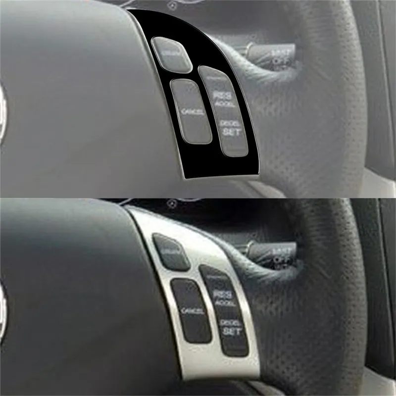 Steering Wheel Button Panel Brand New ABS Gloss Black Stickers For Acura TSX 2003 2004 2005 2006-2008 Car Interior Accessories