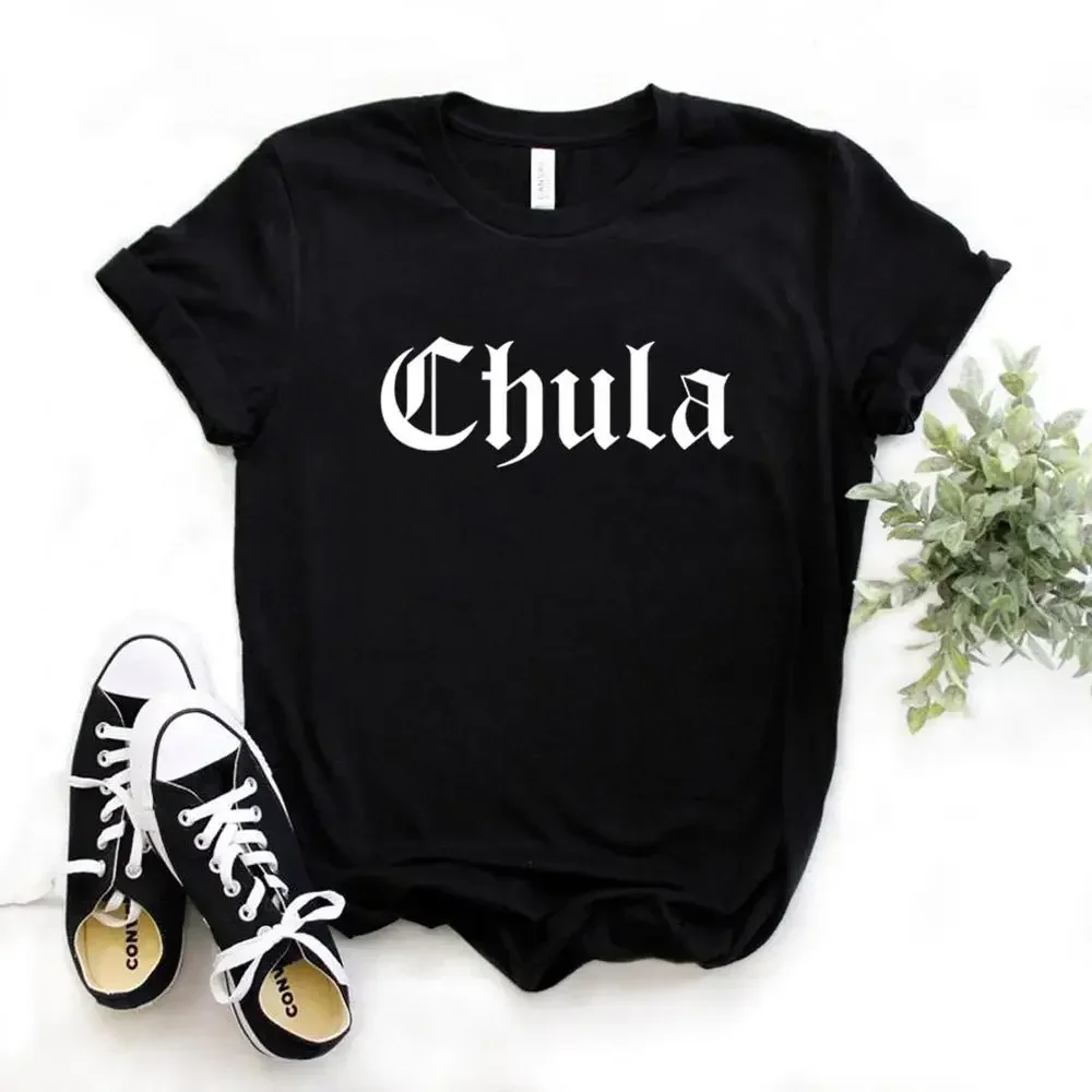 Chula latina Print Women Tshirts Cotton Funny t Shirt For Lady  Top Tee Hipster 2024 Casual women t shirt  y2k top Clothes