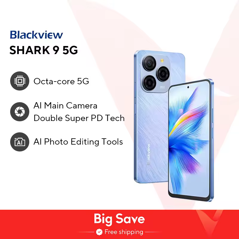 Blackview SHARK 9 5Gスマートフォン