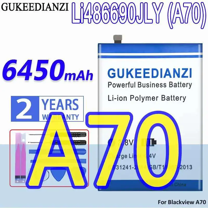 

Long-Lasting Performance For Blackview A70 Li486690jly 6450Mah Mobile Phone Battery