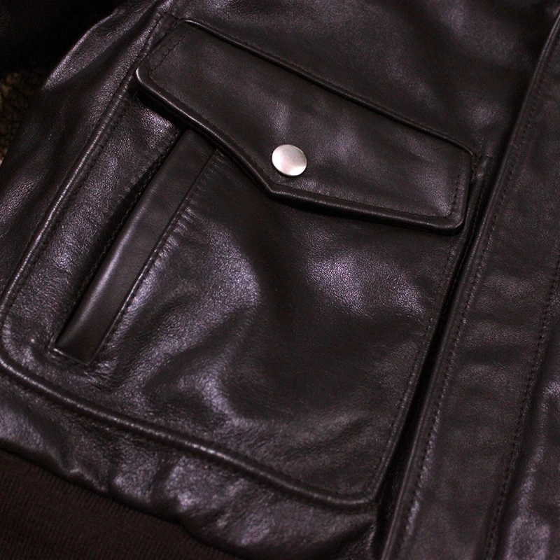 Speciale aanbieding merk winter Amerikaanse maat dames korte paardenhuidkleding wollen kraag lederen jassen