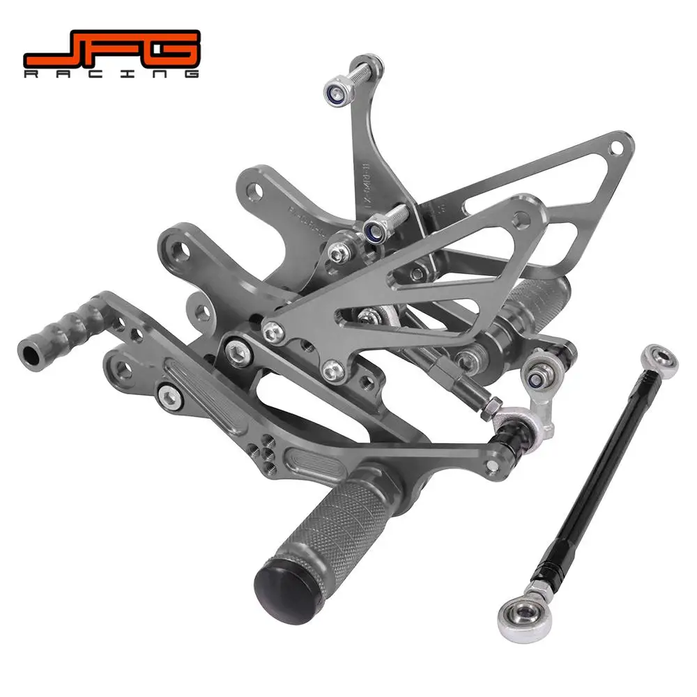 

Motorcycle CNC Adjustable Foot Pegs Pedals Rest Rearset Footpegs For YAMAHA YZF R1 YZFR1