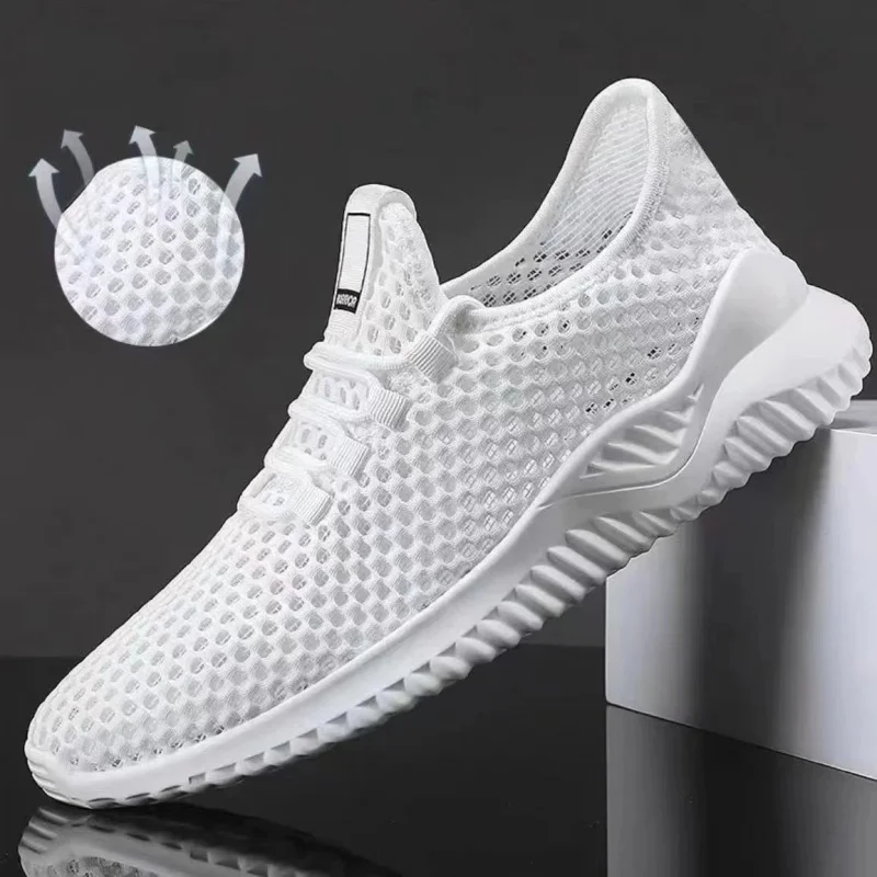 Fashion Lightweight Mesh Men Casual Shoes Comfortable Mens Sports Shoes Breathable Running Sneakers Soft Anti-slip Walking Shoes