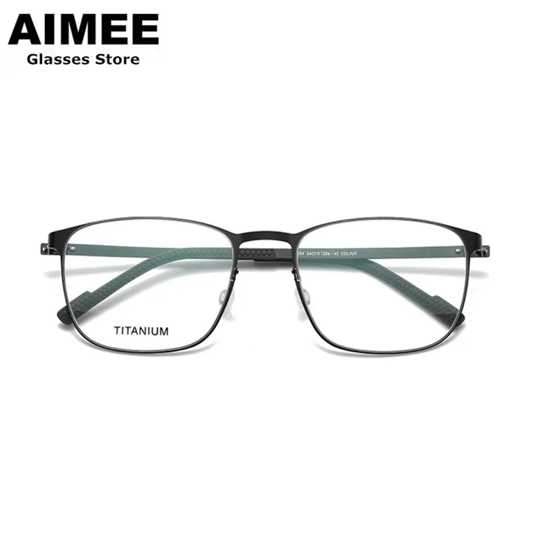 New Screwless Square Titanium Glasses Frame German Brand Men Ultralight Optical Prescription Eyeglasses Women Myopia Spectacles