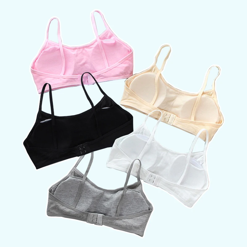 Children Innerwear Girls Bra vest Removable Sponge Cup Puberty Girls Training Bras Breathable Teen 8-16T Girls Brassiere 여학생 속옷