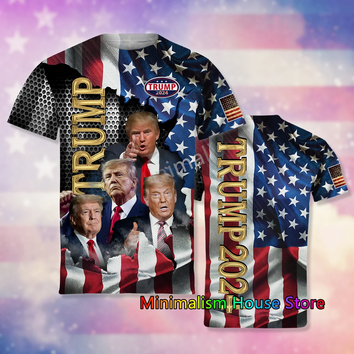 Hot Selling Donald Trump Funny 3D Printed T-Shirt Trump 2024 Presidential Support Tees Casual O-neck Short Sleeve T Shirts Tops