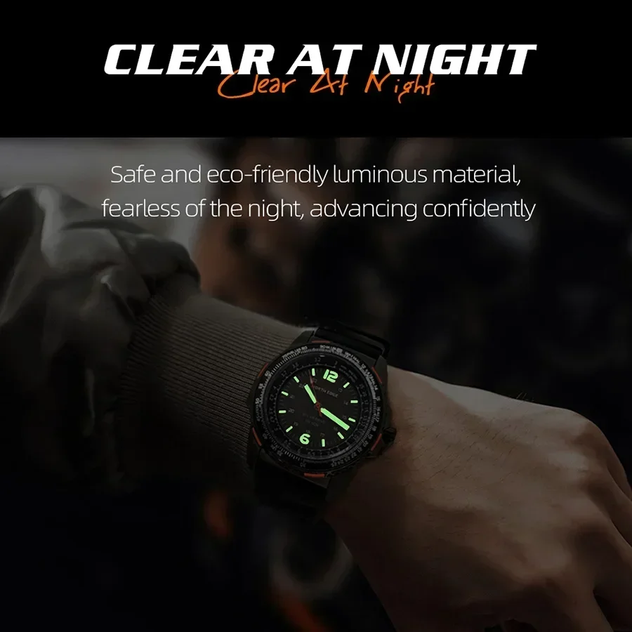 New NORTH EDGE PNewON Solar Power Luminous Enviormentally Clock Men Digital Military Watch Waterproof 50M Men's Sport Wristwatch
