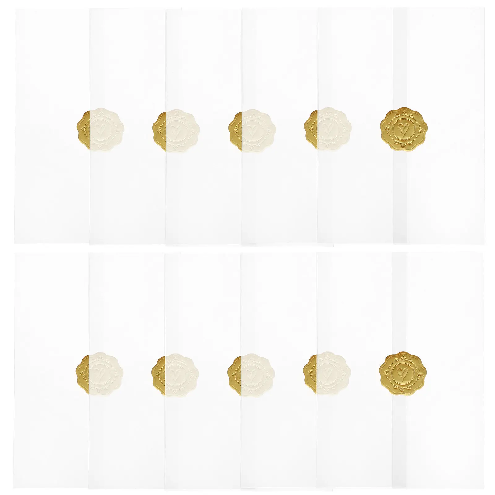 

1Set Translucent Invitation Card Envelopes Retro Tracing Paper Perfect Size Multi-Use Cards Wraps for Invitations