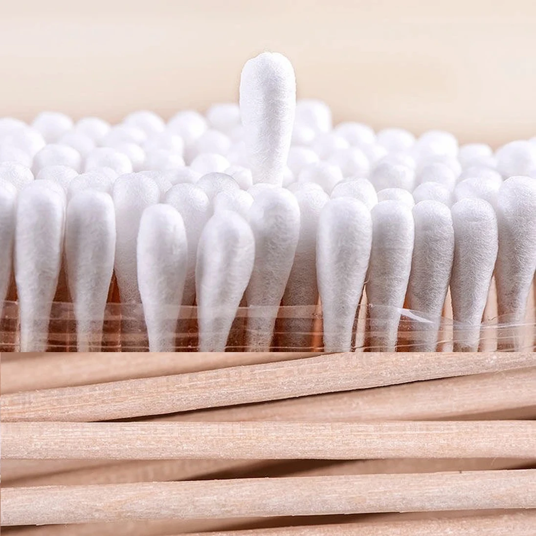 200/500Pcs Double Tipped Cotton Swabs Pointed Tip Ear Swabs with Paper Sticks Cotton Buds Cotton Tipped Applicator