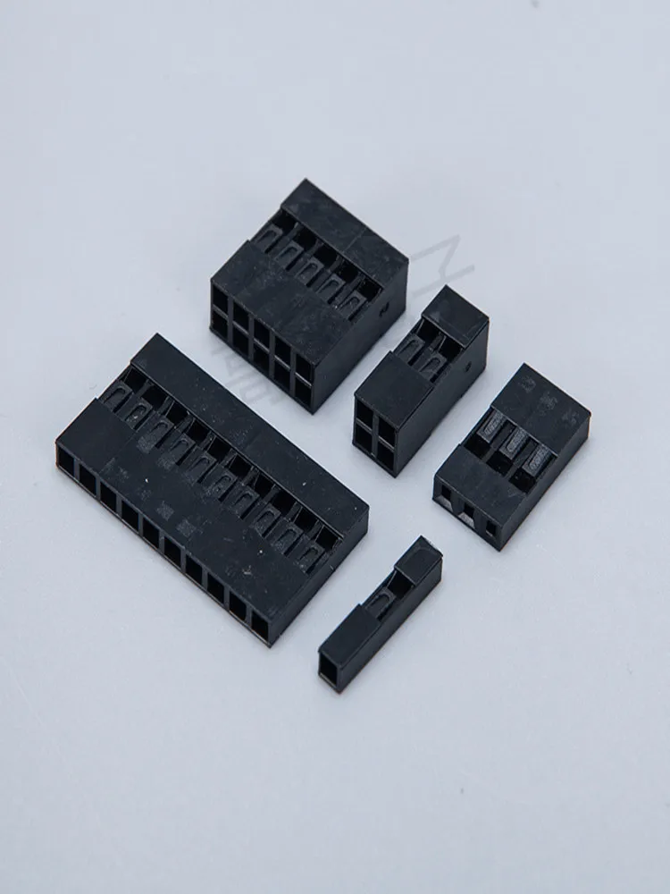 100X 2.54MM 1x1p/2/3/4/5/6/7/8/9/10/11/12/13Pin boîtier de câble de raccordement Dupont connecteur femelle en-tête