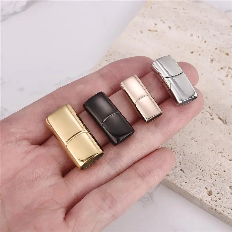 DIY Jewelry Making Components 316 Stainless Steel Magnetic Clasps For Bracelet Buckle Vintage Style Antique Brass Magnet