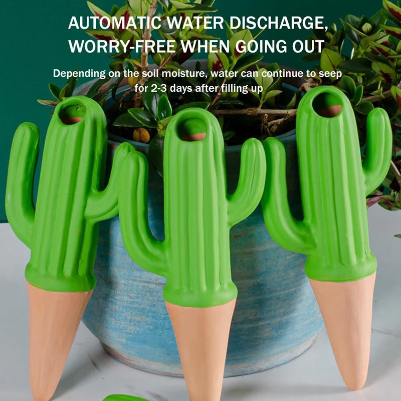 Cactus Shape Automatic Drip Irrigation Watering System Plant Dripper Garden Plant Watering Device