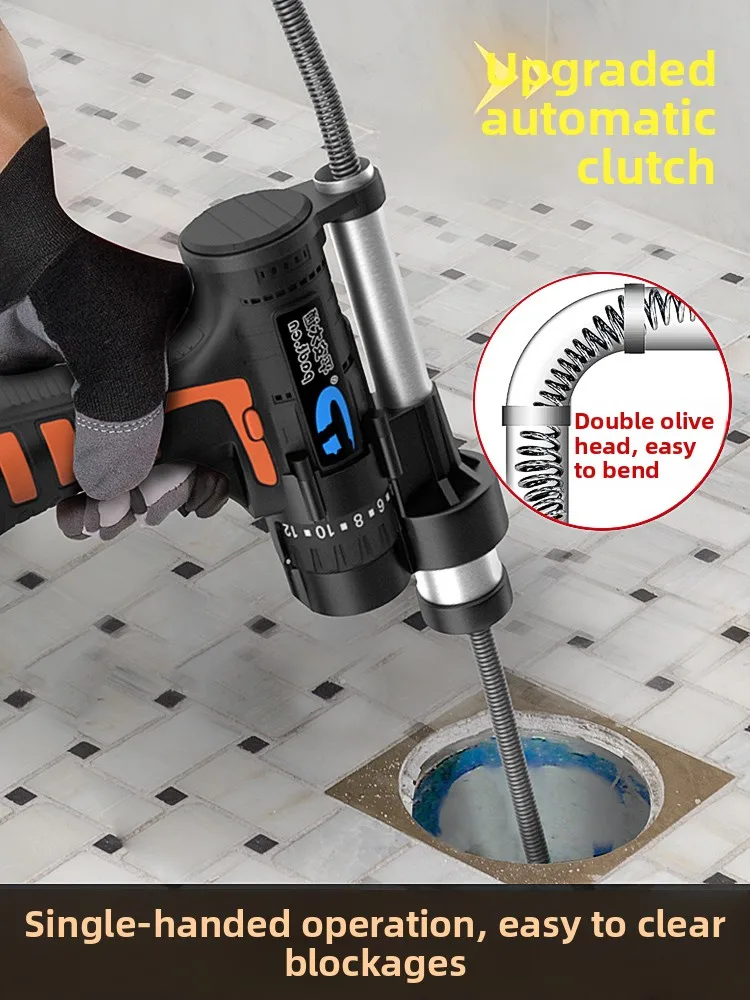 Through the dredger toilet kitchen toilet floor drain pipe blockage special