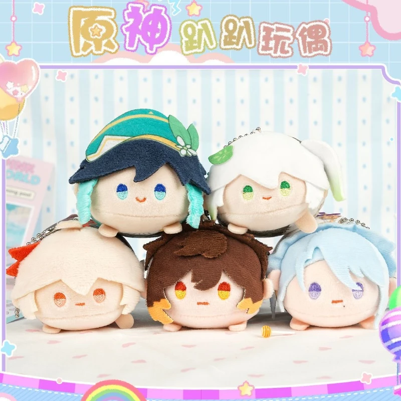 Wholesale Genshin Impact Soft Cotton Doll Plushie Toy Neuvillette Wriothesley Nahida Xiao Venti Mini Kawaii Anime Keychain Gift