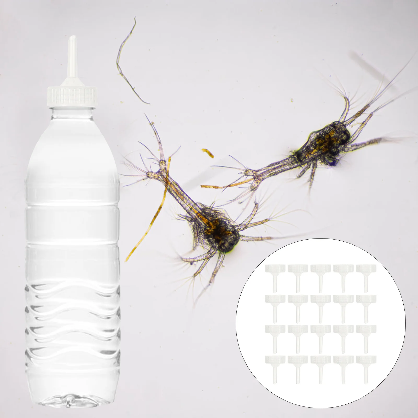 

20Pcs Aquarium Brine Shrimp Incubator Bottle Caps Plastic Shrimp Egg Hatchery Caps Easy Install Clean Breeding Tank Accessories
