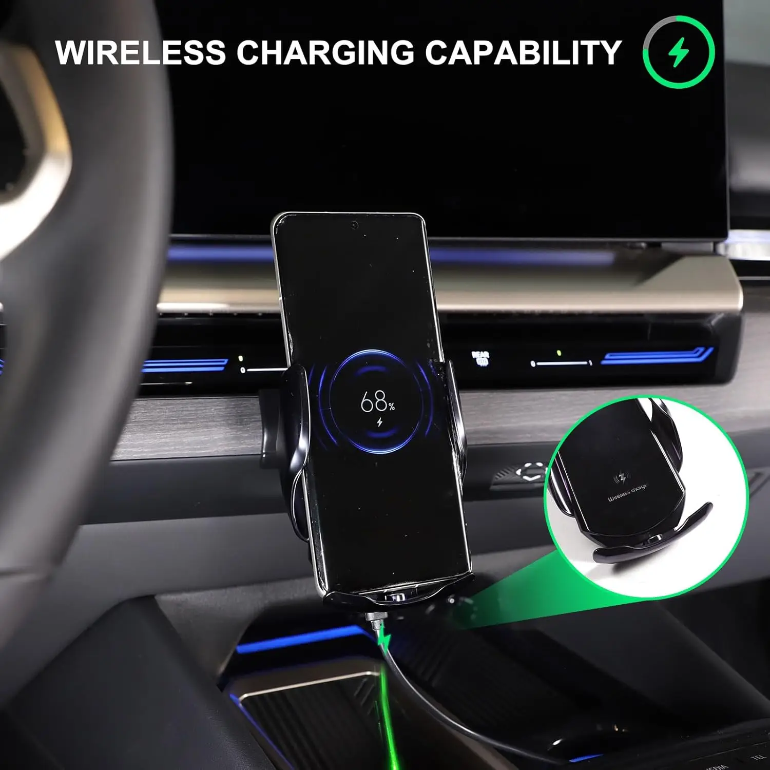 

1PCS Car Mobile Phone Mount Holder For BMW 5 Series G60 G68 2024 2025 Center Console Air Vent Cell Mobile Bracket