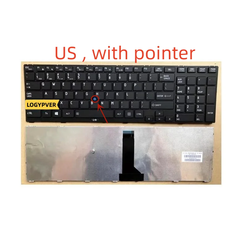 US Jp UK Keyboard for Toshiba for Tecra R850 R950 R960 R751 R752 Replace Laptop Keyboard With Frame