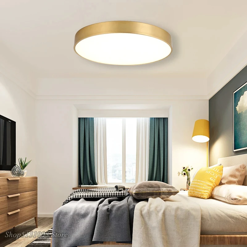 

Modern Gold Acrylic Ceiling Light ultra-thin Surface LED Ceiling Lamp Living Room luminaire Nordic bedroom Indoor Light fixtures